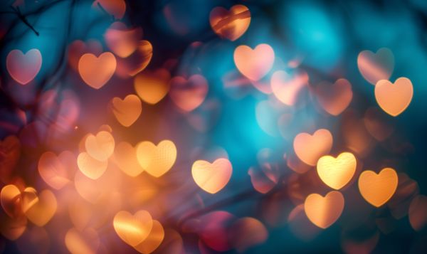 Beautiful Hearts Love Bokeh Valentine’s Day Free Image