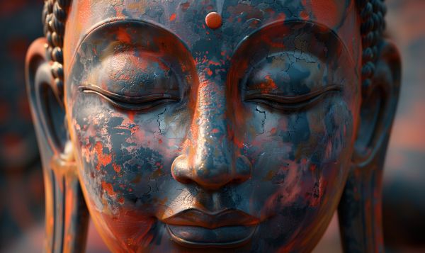 Close-Up Buddha Statue Portrait Free Image