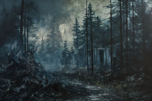 Dark Forest Painting Free Image