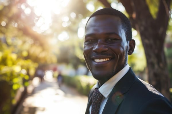 Happy Smiling African American University Student Free Image