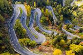 Winding Mountain Road, Maloja Pass, Swiss Alps