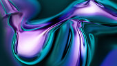 Abstract 3D Chrome Background