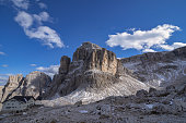 Great view at the Sella Group in the Dolomites.