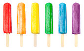 Popsicles in Rainbow Colors