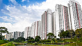 HDB housing blocks in Choa Chu Kang, Singapore.