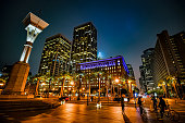 Night in Embarcadero Plaza - San Francisco, California