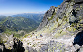 Holidays in Poland - view from the Swinica peak to the Cicha valley in Tatra Mountains