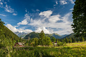 Stunning sunset view of the High Tatras mountains, Slovakia