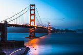 Golden Gate Bridge twilight, San Francisco Bay