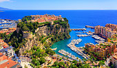 Prince Palace and old town of Monaco, France