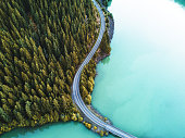 diablo lake aerial view