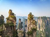 drone view over avatar mountains