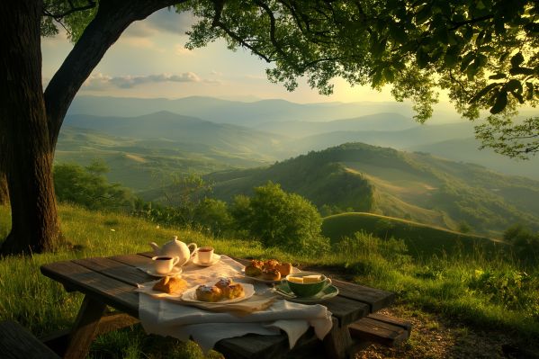 Picnic With a Gorgeous View Free Image