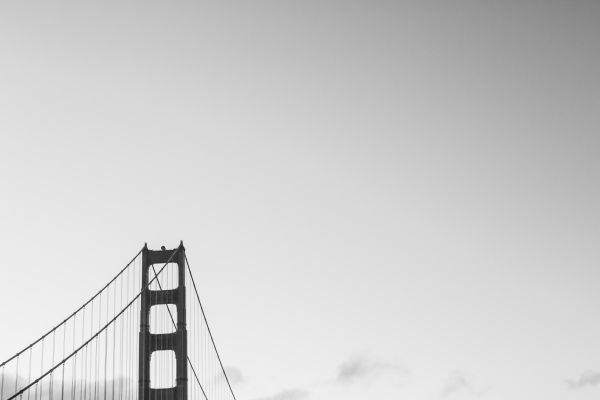 San Francisco Golden Gate Bridge Grayscale Free Photo