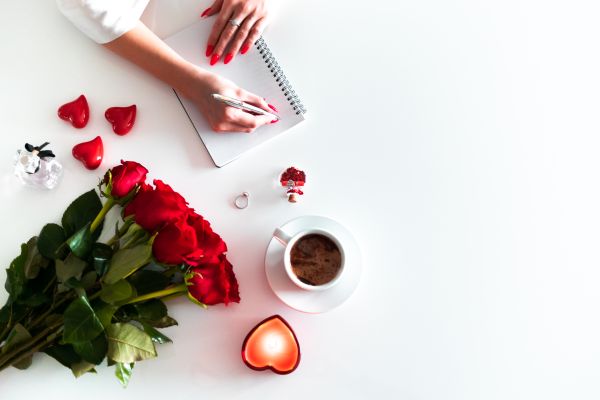 Woman Writing a Love Letter Free Photo