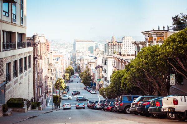 Wonderful View Down to San Francisco Street Free Photo